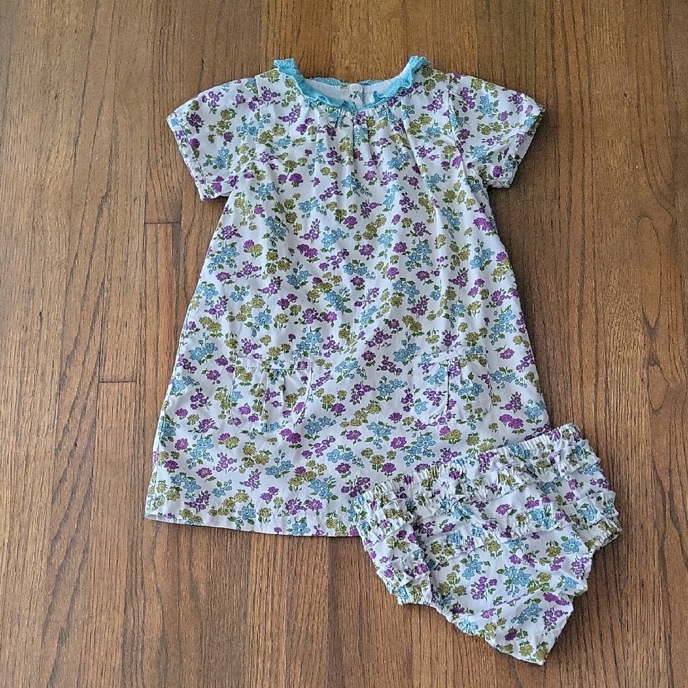 Baby Boden Blue and Purple Casual Dress